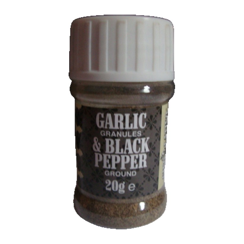 Gino Latino Garlic Granules & Black Pepper Ground 20g
